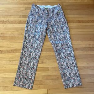 Swing Control Red White Black Gray Crop Golf Pants sz 8 VGUC